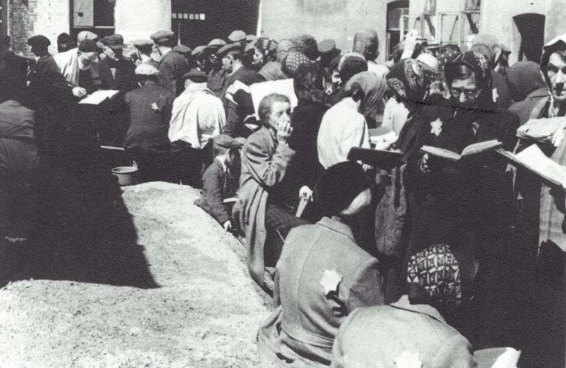 תפילת יום כיפור בגטו לודז'